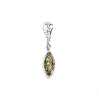 Pendentif en ambre verte Carador en argent 925/000 - AJW3VR