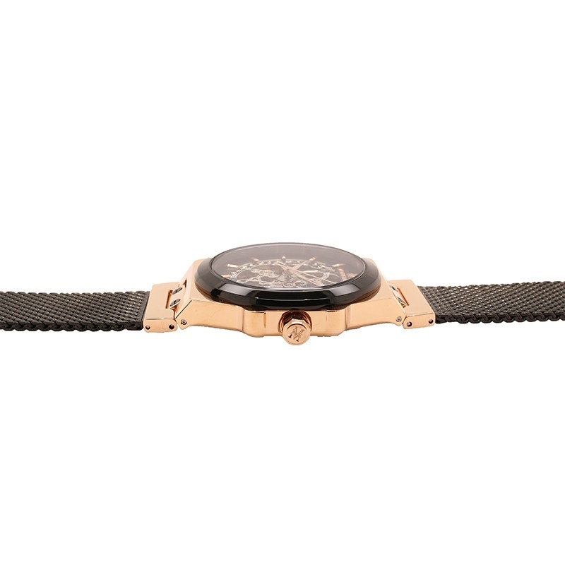 Montre Montignac collection M Automatique acier noir et doré rose MOW154