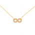 COLLIER P/OR SYMBOLE INFINI OXYDES BLANC