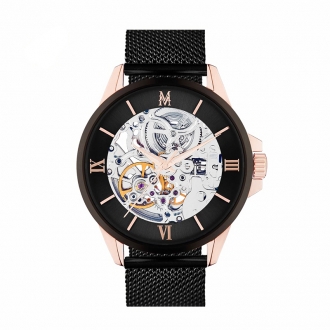 MONTRE MONTAGNAC AUTOMATIQUE PVD ROSE ET NOIRE 