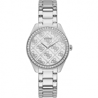 MONTRE GUESS ACIER ARGENTE ET CRISTAUX GW0001L1