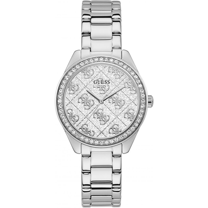 MONTRE GUESS ACIER ARGENTE ET CRISTAUX GW0001L1