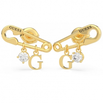 Boucles d'oreilles Guess acier doré