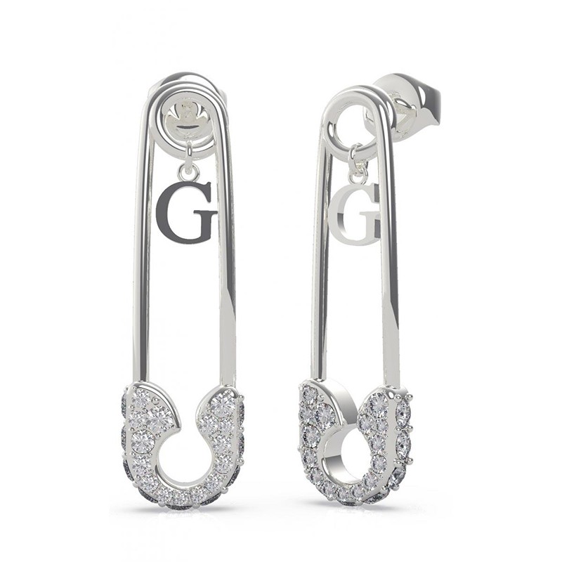 Boucles d'oreilles Guess acier argenté 