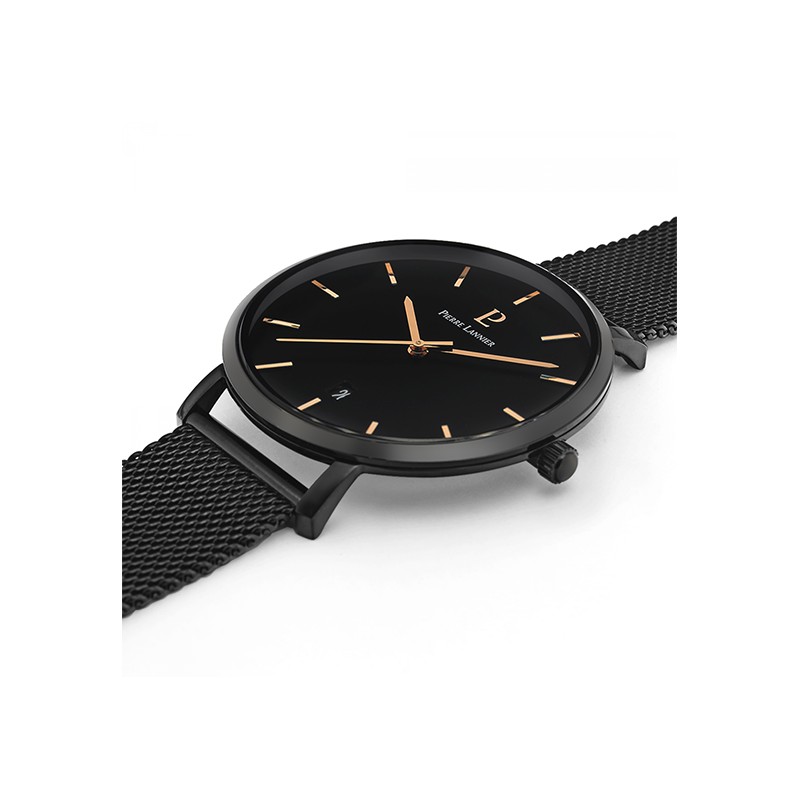 Montre Homme acier noir Pierre Lannier 