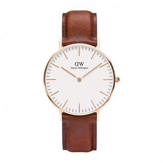 Montre Homme cuir marron Daniel Wellington