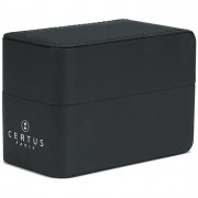 montre homme Certus acier argenté bracelet cuir noir montre homme Certus acier argenté bracelet cuir noir