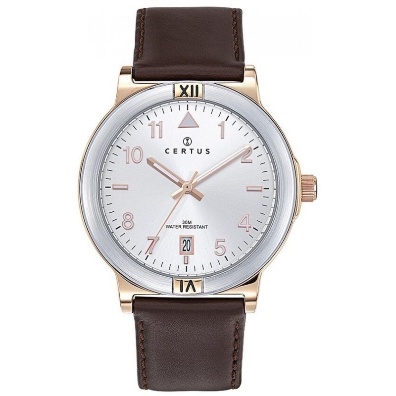 Montre Homme Certus Modèle 11358 - Cadran Bleu, Bracelet Métal Argenté - Occasion Très Bon État