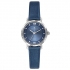 montre femme Certus acier argenté bracelet cuir bleu