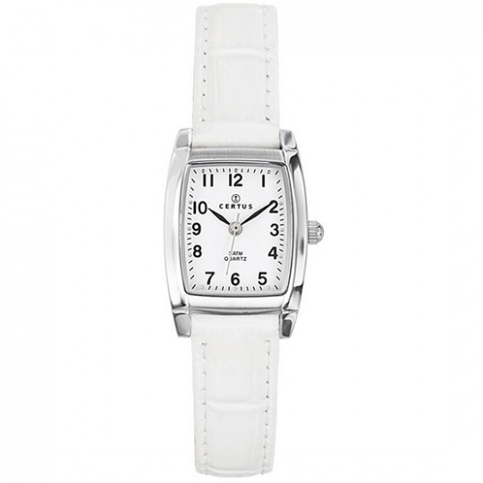 Montre Femme Certus Quartz - Cadran Blanc, Acier Inoxydable - Taille 28mm - Occasion Très Bon état