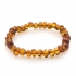 BRACELET FEMME  BAROQUE AMBRE COULEUR COGNAC