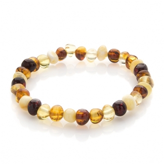 BRACELET FEMME  BAROQUE AMBRE COULEUR COGNAC