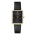 Montre femme Rosefield acier doré bracelet cuir noir 