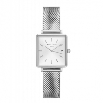 Montre femme Rosefield acier argenté bracelet milanais