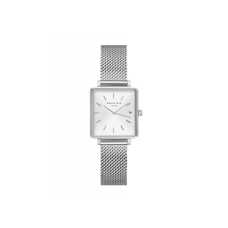 Montre femme Rosefield acier argenté bracelet milanais