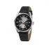 Montre automatique Lip homme acier argenté bracelet cuir 