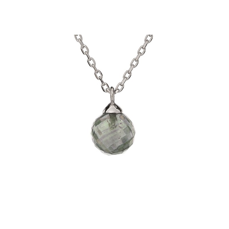 Collier argent 925/000 et sphère d'aventurine