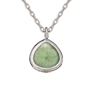 Collier argent 925/000 et sphère d'aventurine