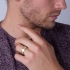 Bague tournante phebus homme acier doré chiffre romain