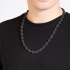 collier Phebus homme grain de café noir 