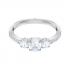 bague Attract Trilogy Round swarovski argenté