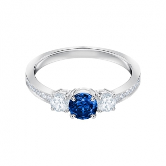 bague Attract Trilogy Round swarovski argenté