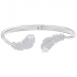 Bracelet swarovski métal rhodié argenté Plumes Cristal