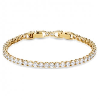 bracelet Tenis de Luxe swarovski métal doré