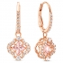 Boucles d'oreilles Sparkling Dance Clover swarovski métal doré rose