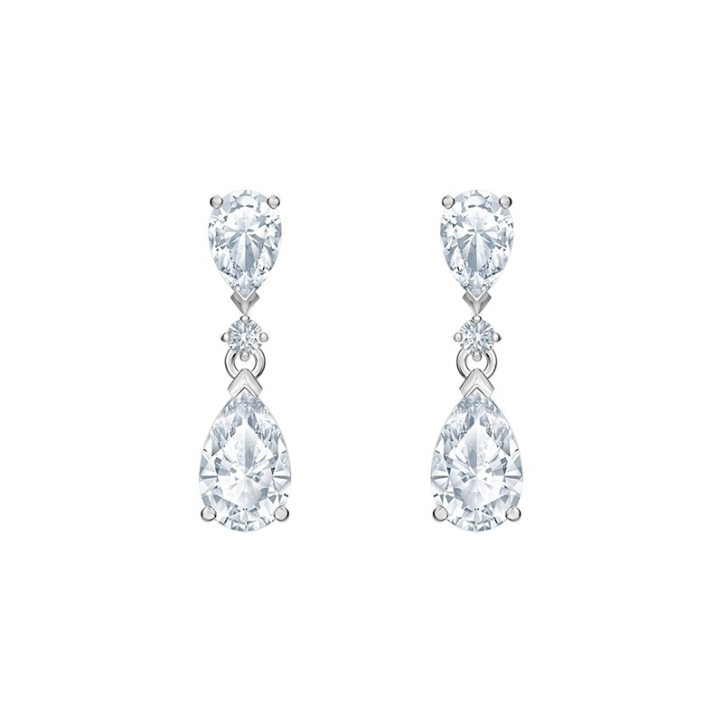 Boucles d'oreilles drop Attract swarovski métal argenté