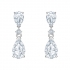 Boucles d'oreilles drop Attract swarovski métal argenté