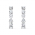 Boucles d'oreilles manchette Swarovski Tennis métal rhodié 