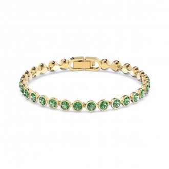 bracelet Tenis swarovski métal doré cristaux verts