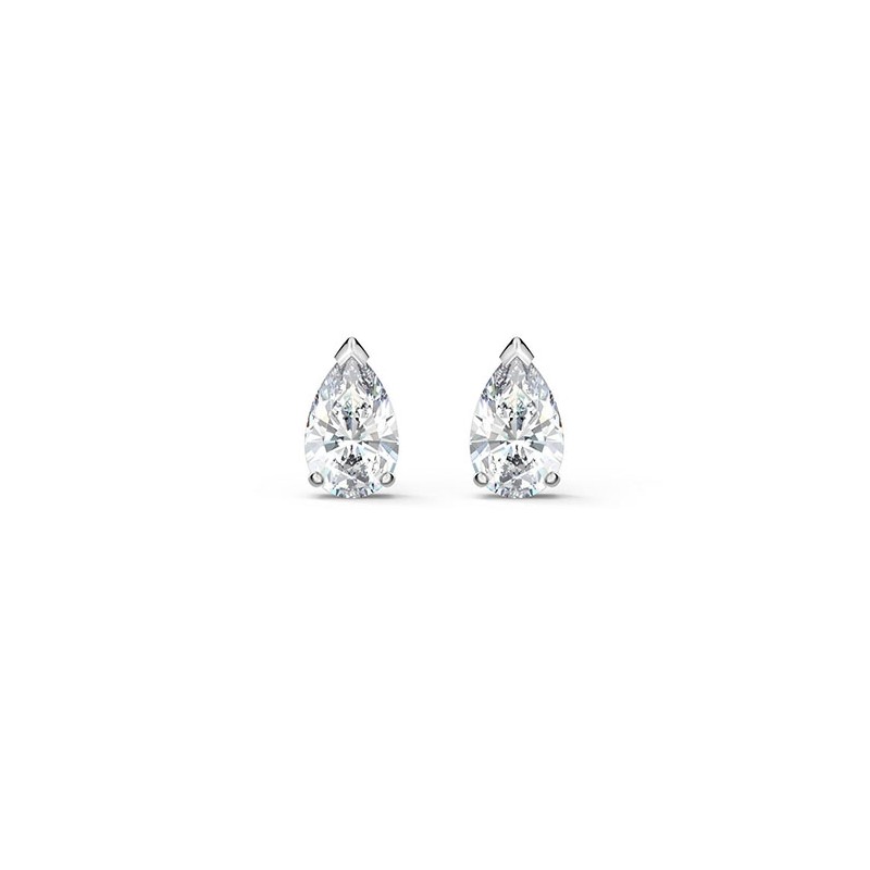 Boucles d'oreilles Swarovski Attract Pear métal rhodié 