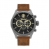 Montre Homme Timberland Ashmont cuir marron et acier anthracite