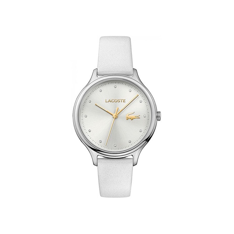 Montre Femme Lacoste Constance cuir blanc 