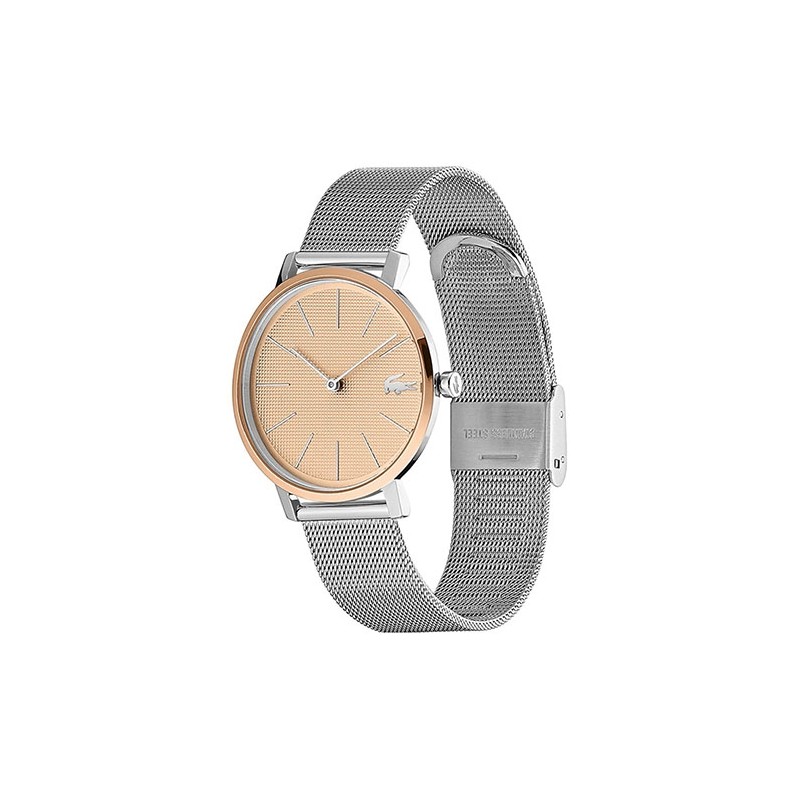 Montre Femme Lacoste MOON milanaise argentée et rosé