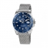 Montre Sector Homme bracelet milanais argenté et bleu 