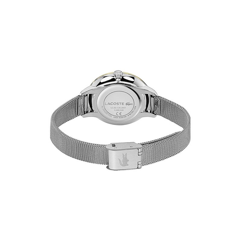 Montre Femme Lacoste MOON milanaise argentée et dorée