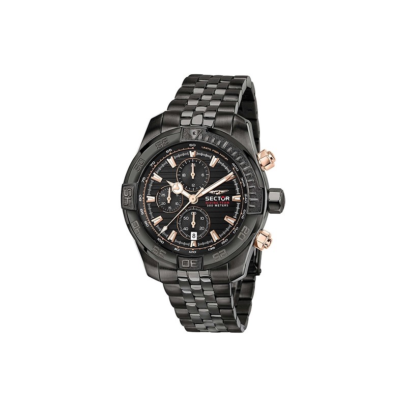 Montre Sector Homme bracelet et cadran noirs