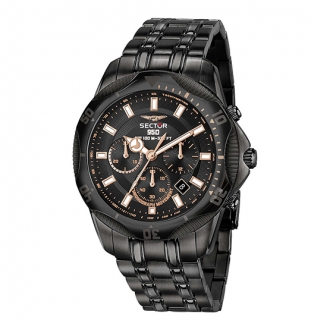 Montre Sector Homme bracelet et cadran noirs