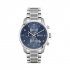 Montre homme boss acier argenté cadran bleu