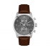 Montre homme boss bracelet cuir marron et cadran gris