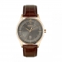 Montre homme boss bracelet cuir marron et cadran gris