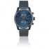 Montre chronomètre homme boss acier bleu