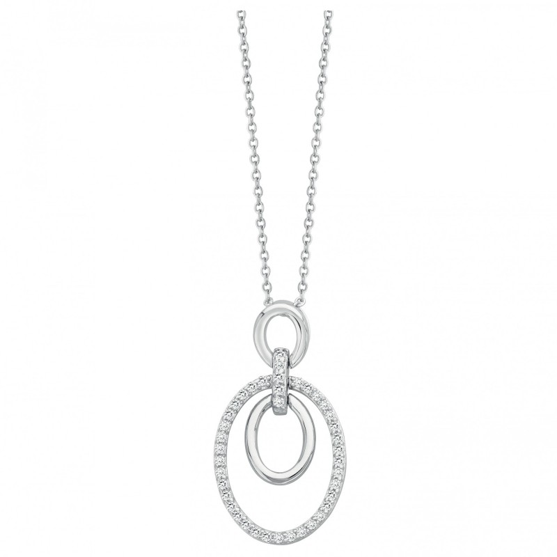 Collier femme Phebus argent 925/000 pendantif cercle