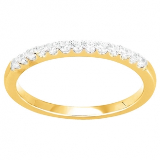 Bague type alliance plaqué or et oxyde de zirconium