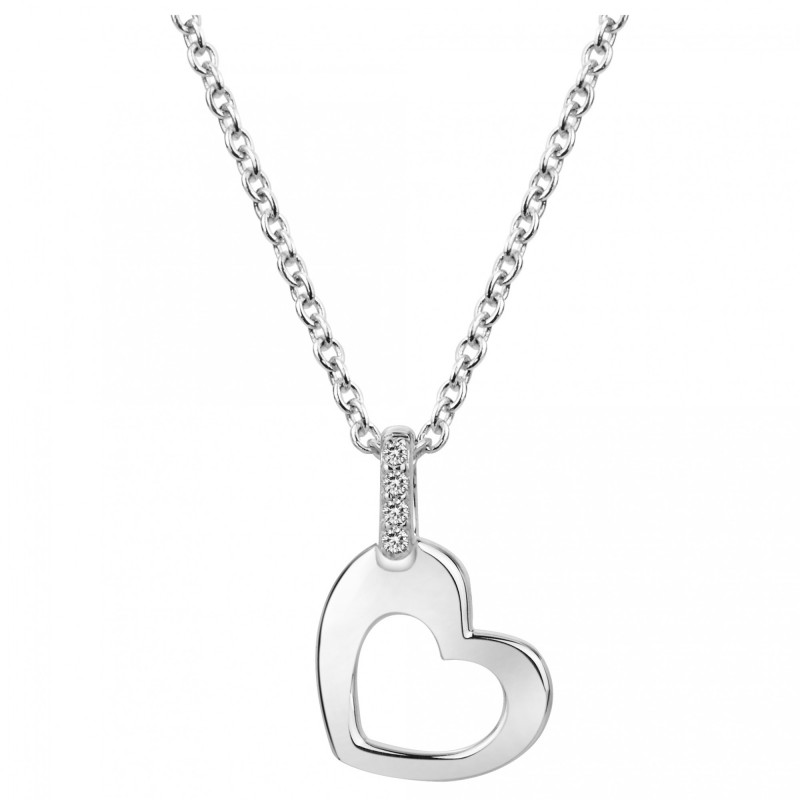 Collier femme Phebus argent 925/000 pendantif coeur