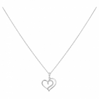 Collier femme Phebus argent 925/000 pendantif coeur