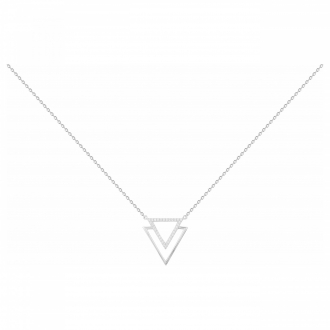 Collier femme Phebus argent 925/000 pendantif triangle